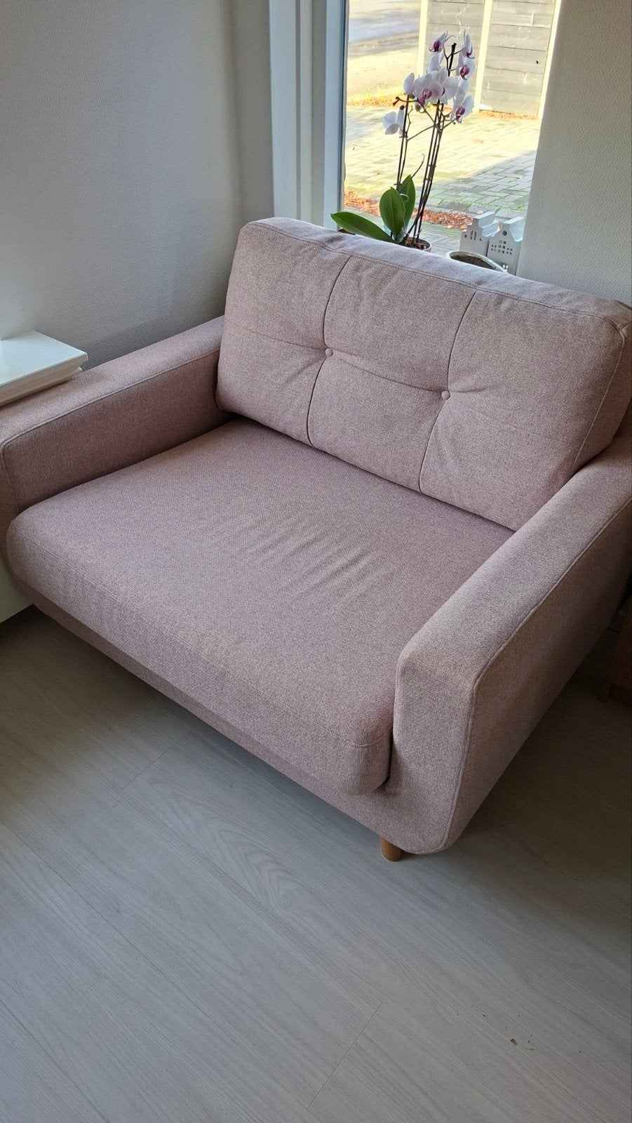 Loveseat roze, Huis en Inrichting, Ophalen, Tweepersoons, 75 tot 100 cm, Zo goed als nieuw
