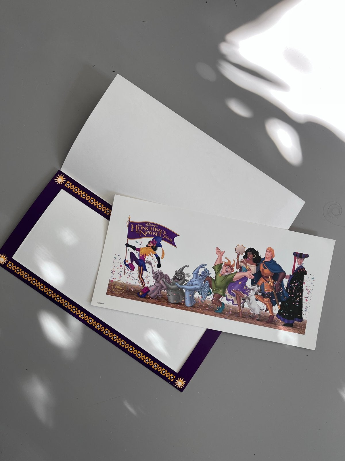 Disney De Klokkenluider van de Notre Dame Litho 40x20cm, Antiek en Kunst, Ophalen of Verzenden, Personages en Fantasiefiguren