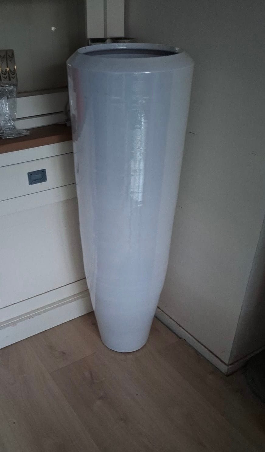 Unieke Nieuwe Witte Vaas - 1.20m Hoog, Ophalen, Nieuw, Wit