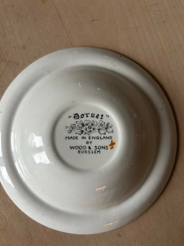 Antieke Wood & Sons "Dorset" Schotel - Bloemenpatroon, Antiek en Kunst, Antiek | Servies los, Ophalen of Verzenden