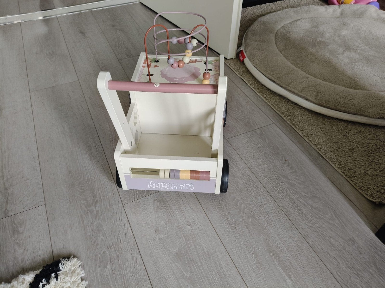 Bellattini Houten Loopwagen, Ophalen, Zo goed als nieuw, Overige typen, Met wieltjes