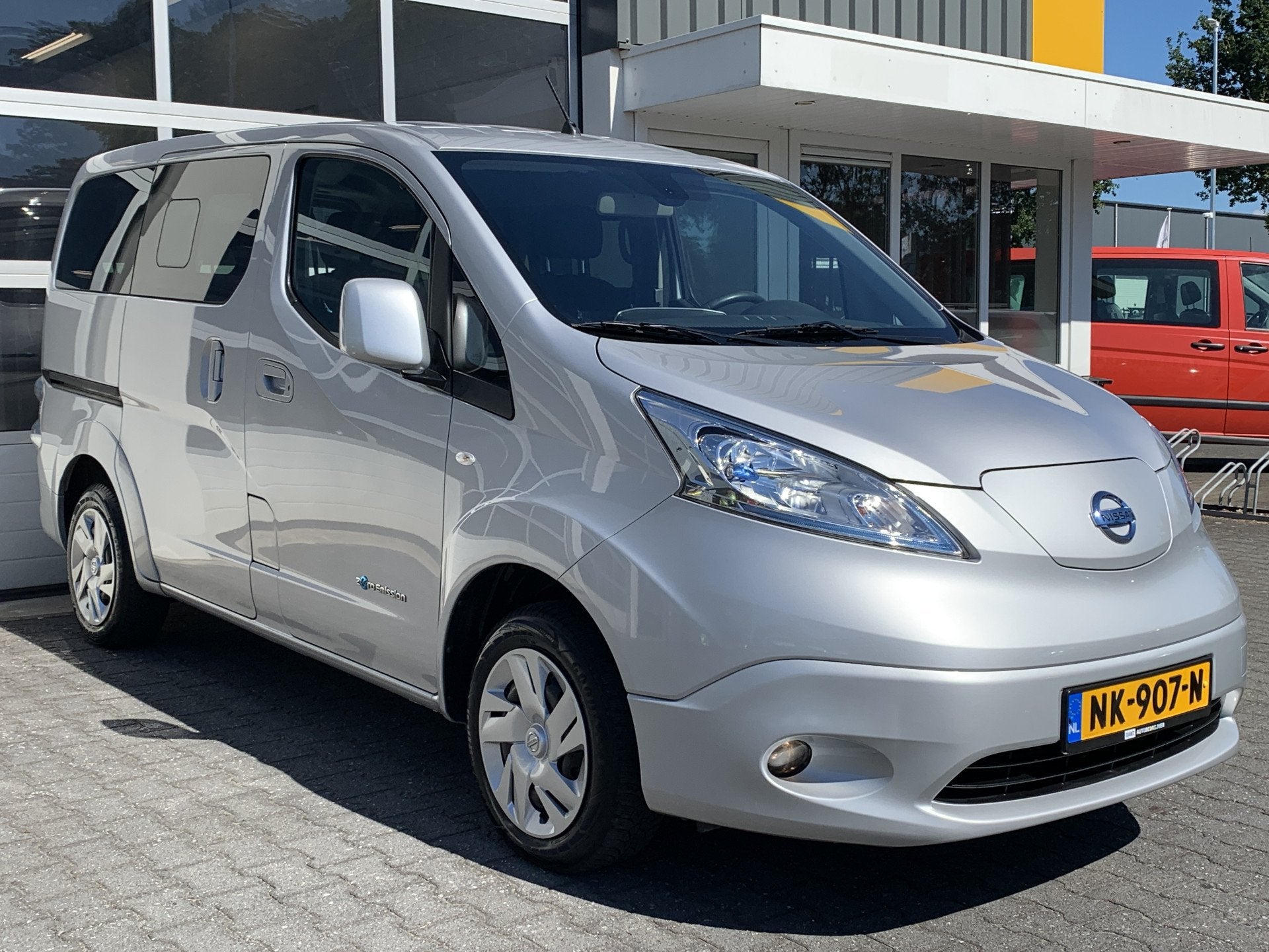 Nissan E-NV200 80KW 24 kWh Evalia 7-persoons Climate control, Auto's, Nissan, Stof, Gebruikt, Zwart, 1514 kg