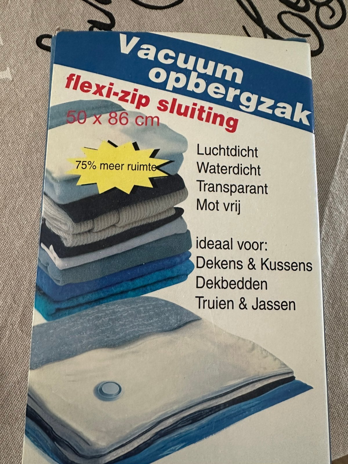 Vacuum opbergzak (ook handig in koffer) nieuw !, Ophalen, Nieuw, Hard kunststof, 70 cm of meer