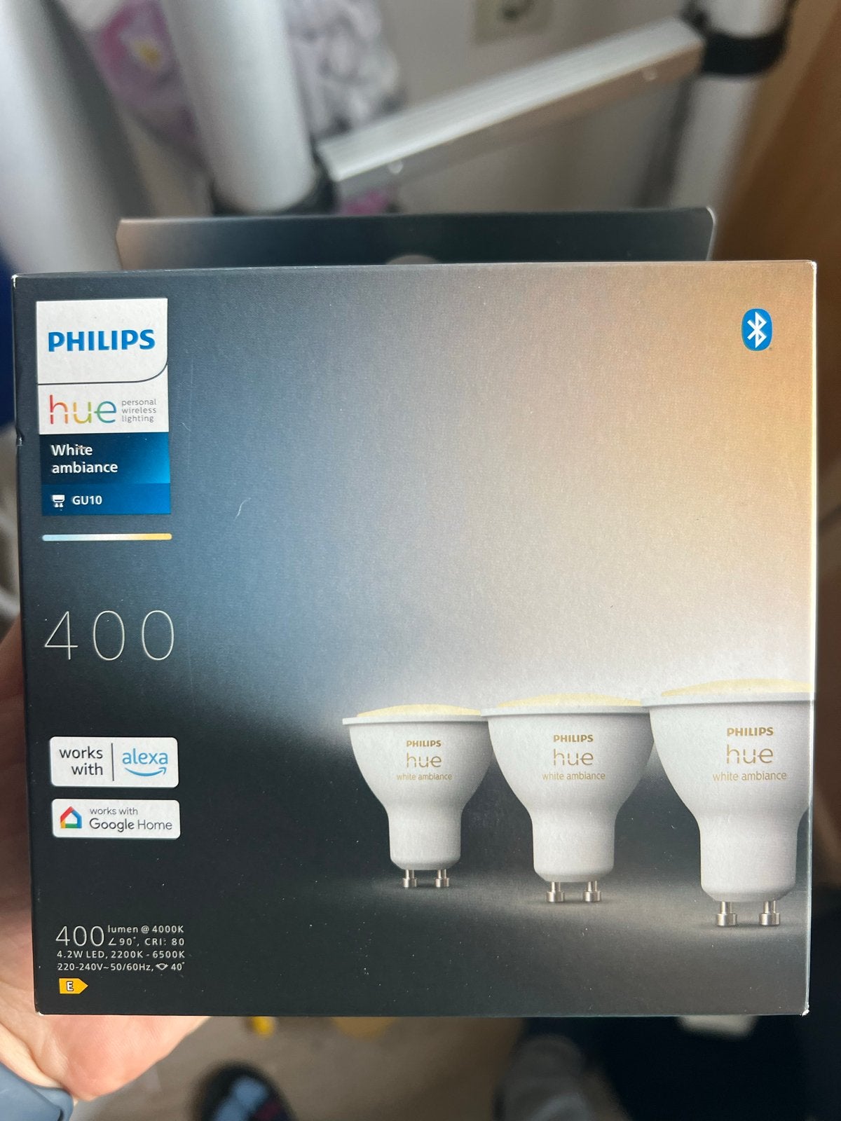 Philips Hue White Ambiance GU10 LED lampen (3 stuks), Ophalen, Led-lamp, Philips Hue, Instelbaar wit
