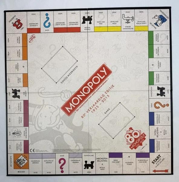 Monopoly 80 Jaar Jubileum Editie Nederlands Hasbro 2015, Coolsingel 104, 3011 AG Rotterdam, Netherlands, Verzenden, Een of twee spelers