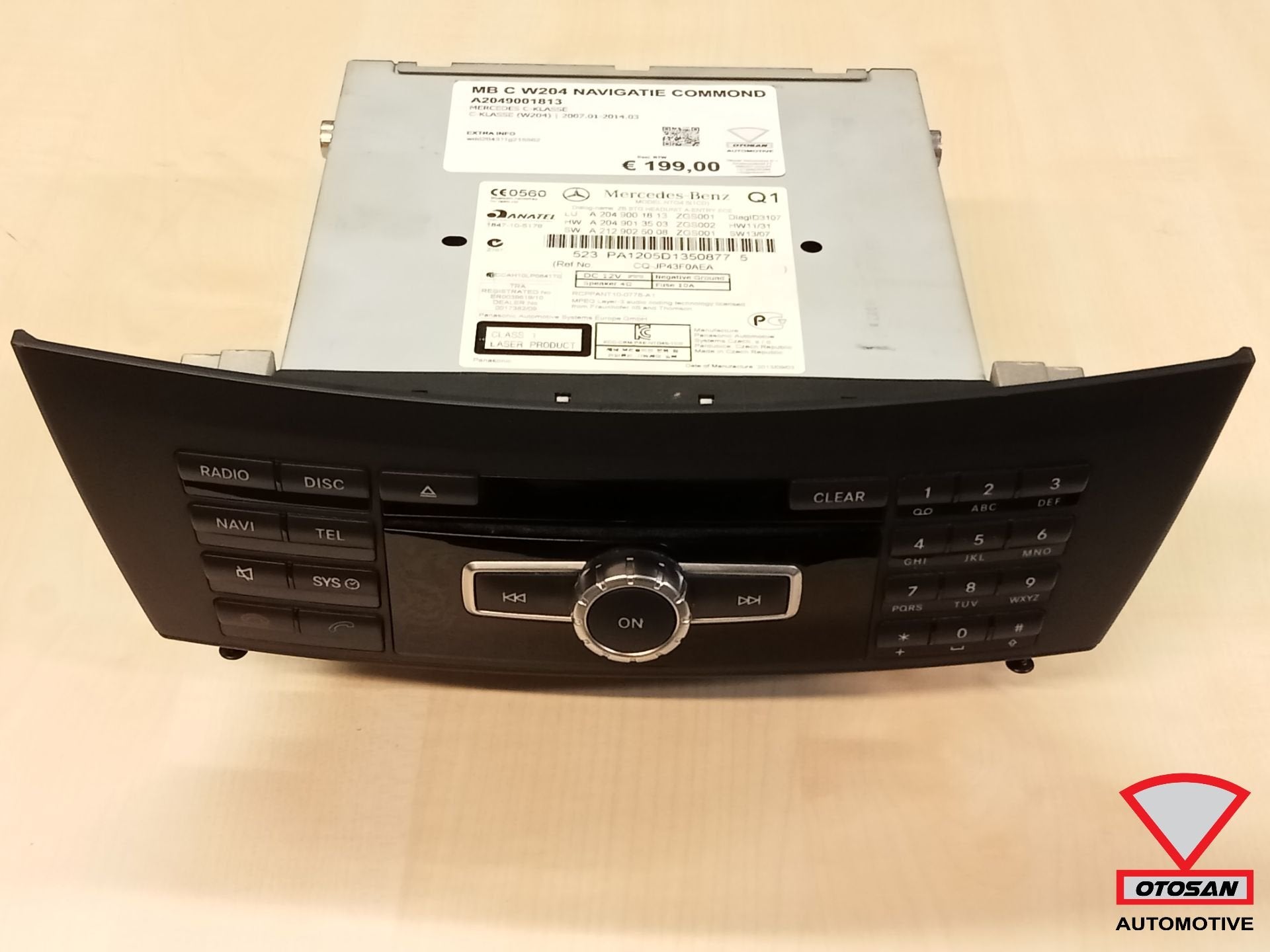 Mercedes C Klasse W204 Navigatie Commond A2049001813, Gebruikt, Mercedes-Benz AG, Mercedes-Benz, Ophalen of Verzenden