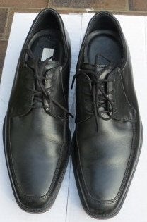 Ecco heren schoenen maat 42 leer zwart  zgan, Ecco, Zwart, Ophalen of Verzenden, Zo goed als nieuw