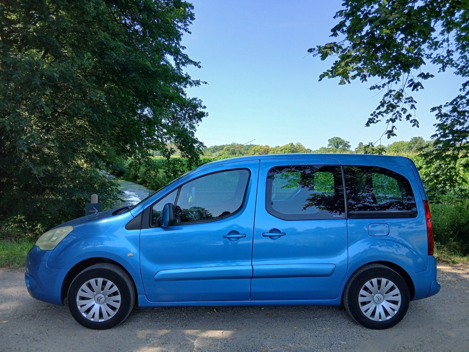 Berlingo Multispace 1.6 VTI Airco Trekhaak 2xSchuifdeur Apk, Auto's, Voorwielaandrijving, Stof, Blauw, 75 €/maand