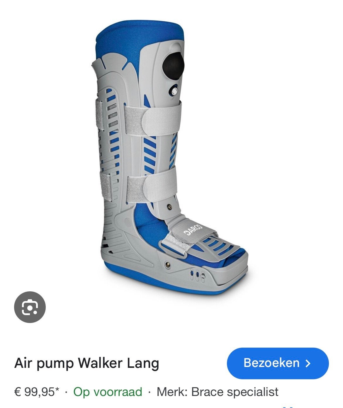 Brace  (enkel) Air Pump Walker maat S  37/39, Diversen, Ophalen, Zo goed als nieuw