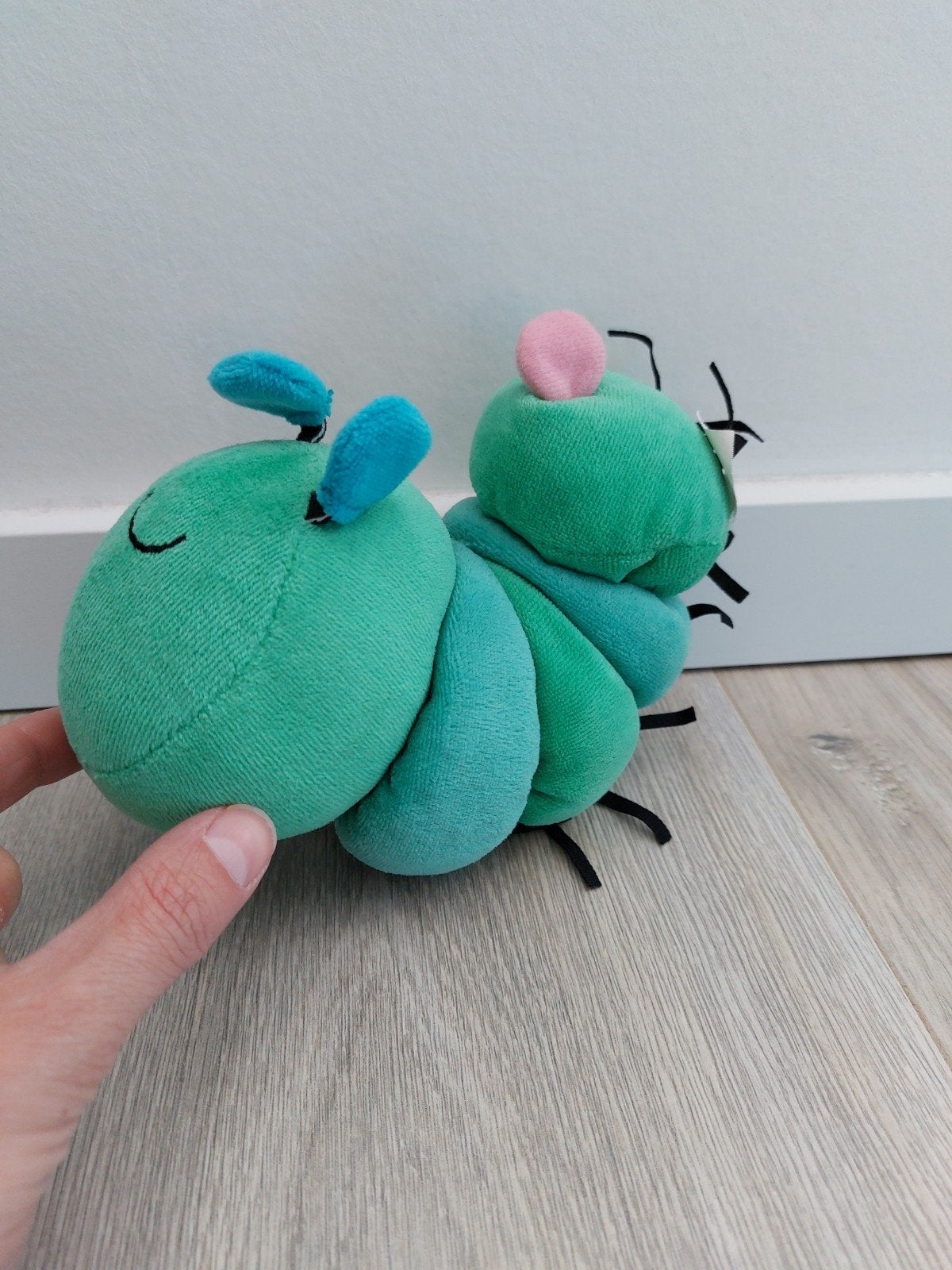 Knuffel Ikea muziekdoos rups klappa groen L1880, Ophalen of Verzenden, Zo goed als nieuw, Overige typen