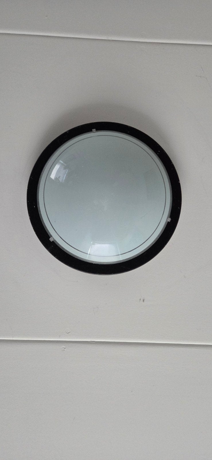 Nette plafonnière/plafondlamp!, Gebruikt, Ophalen of Verzenden, Glas, Wit