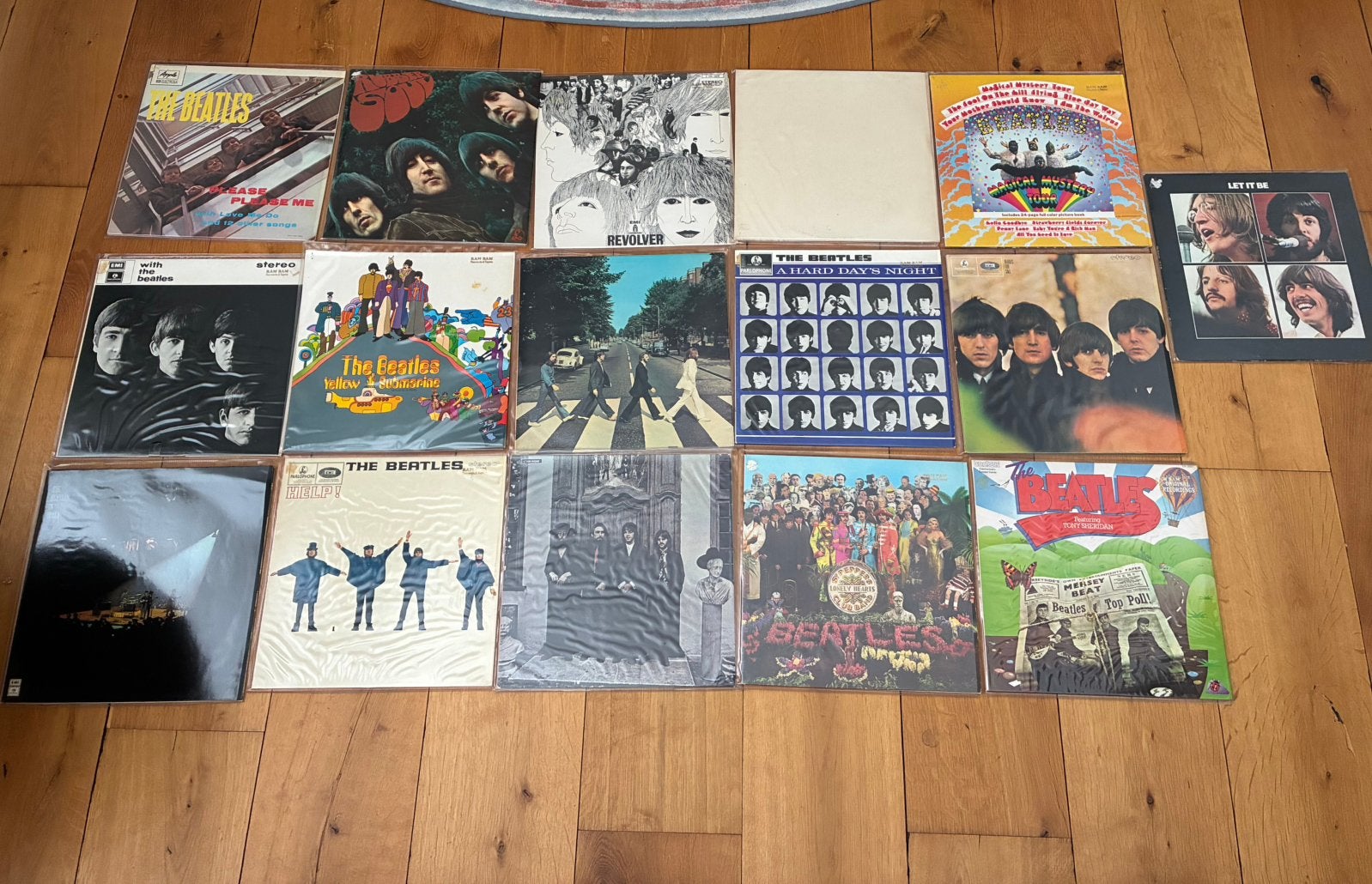 16  lp’s Beatles en andere lp’s en 12inch singles, Cd's en Dvd's, Ophalen, Gebruikt, Overige formaten