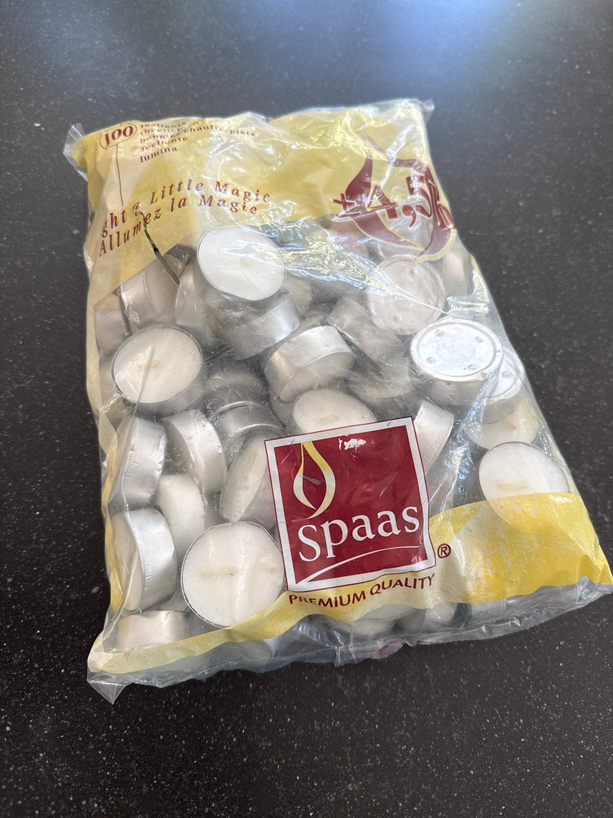 Spaas Waxinelichtjes - 100 stuks, Ophalen, Waxinelichthouder, Wit, Overige merken