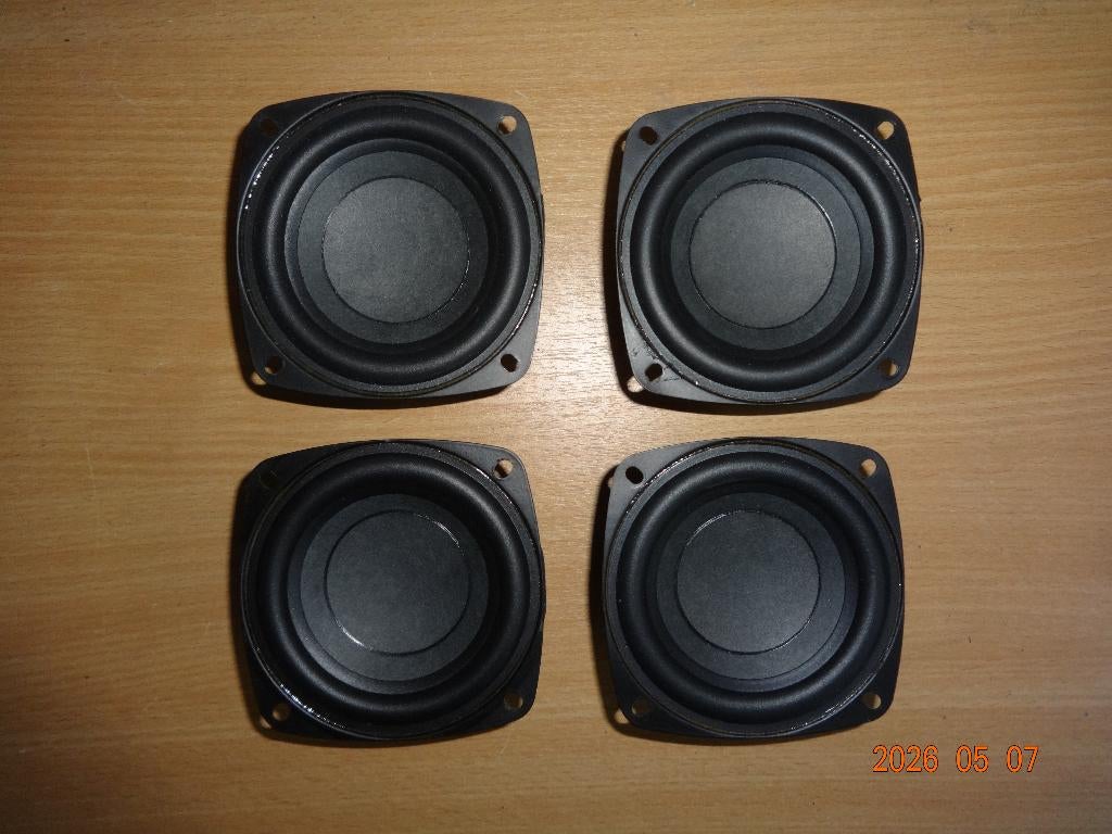 4x mid/laag drivers, Audio, Tv en Foto, Luidsprekers, Zo goed als nieuw, Overige typen, Minder dan 60 watt, Overige merken, Ophalen of Verzenden