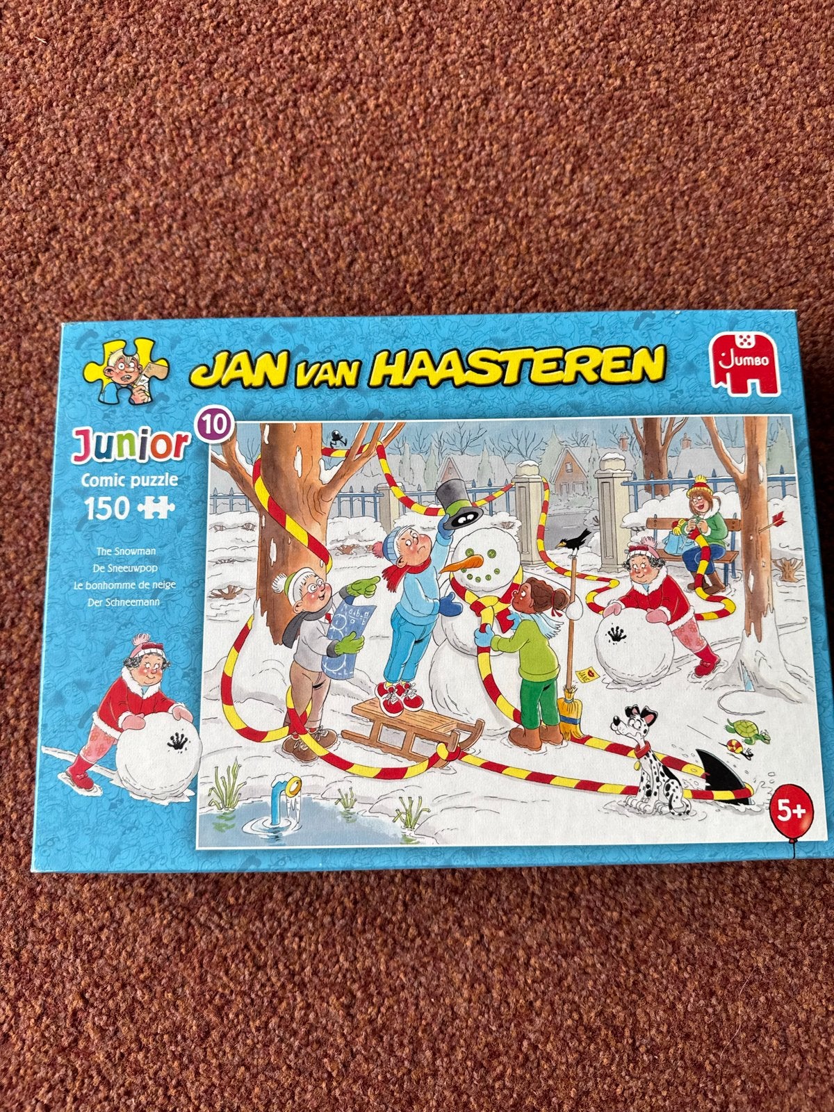 Jan van Haasteren Junior Puzzel - De Sneeuwpop (150 stukjes), Ophalen of Verzenden, Minder dan 500 stukjes, Zo goed als nieuw