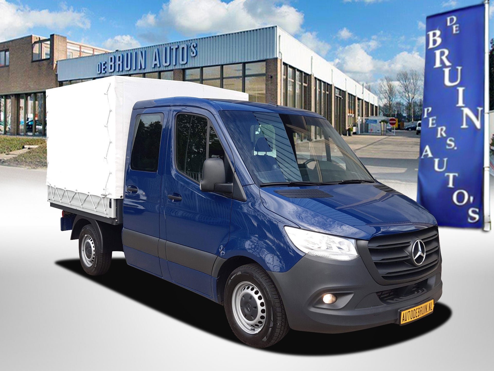 Mercedes-Benz Sprinter Pick-up 150Pk CDI Dubbel Cabine 6-per, Automaat, Gebruikt, 4 cilinders, Blauw