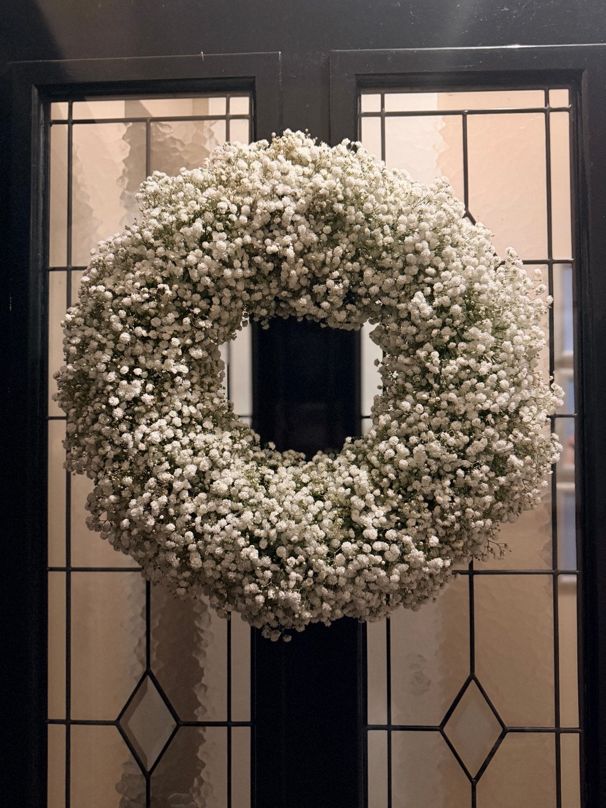 Witte Gipskruid Krans Handgemaakt 50 cm, Ophalen of Verzenden, Nieuw, Krans, Natuurlijk materiaal