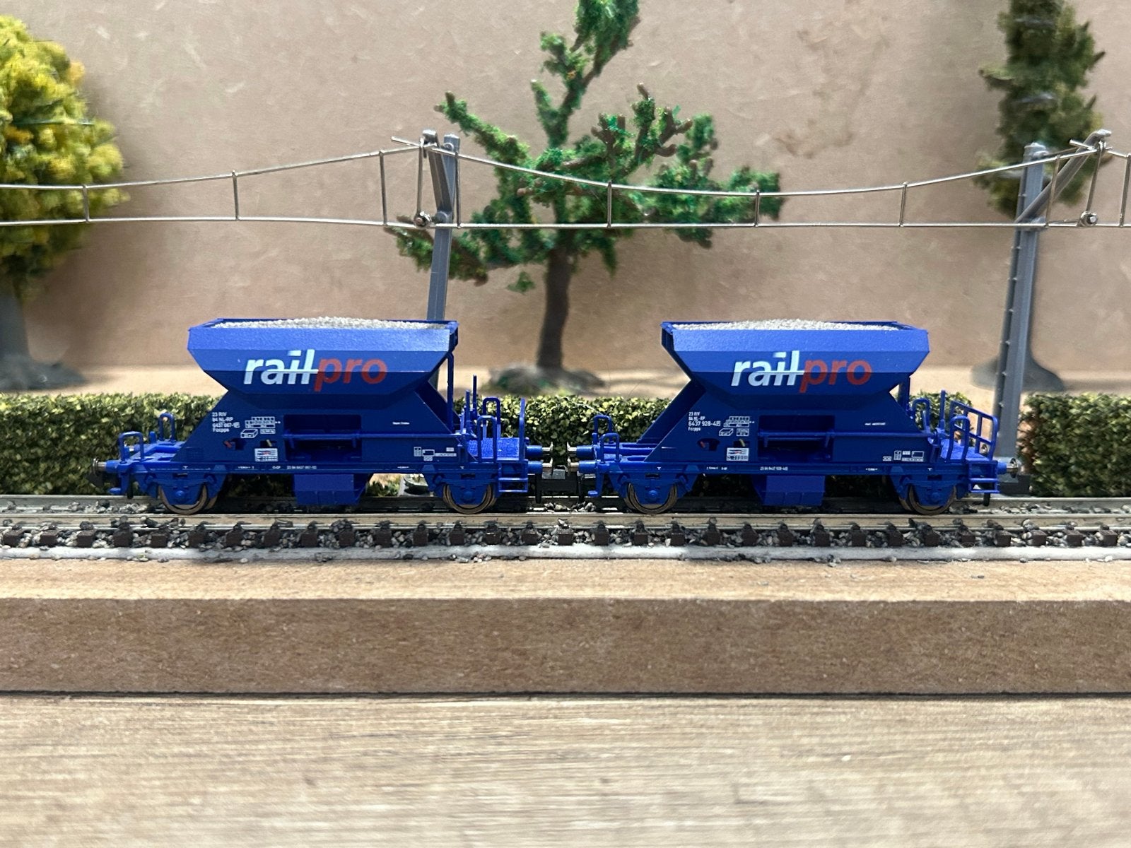Fleischmann 822901.A Railpro Schotterwagon (2 stuks), Hobby en Vrije tijd, Ophalen of Verzenden, Zo goed als nieuw, Wagon, Fleischmann