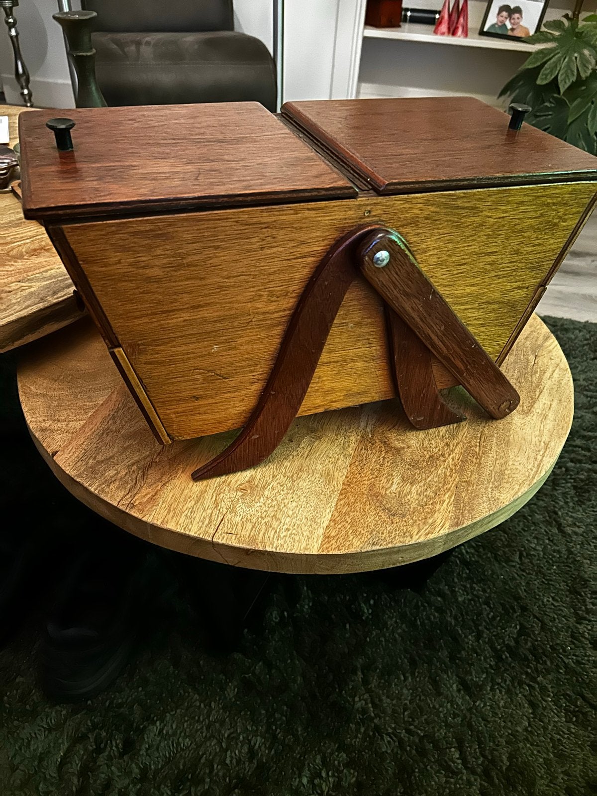 Vintage Houten Naaidoos, Ophalen, Gebruikt, Overige typen