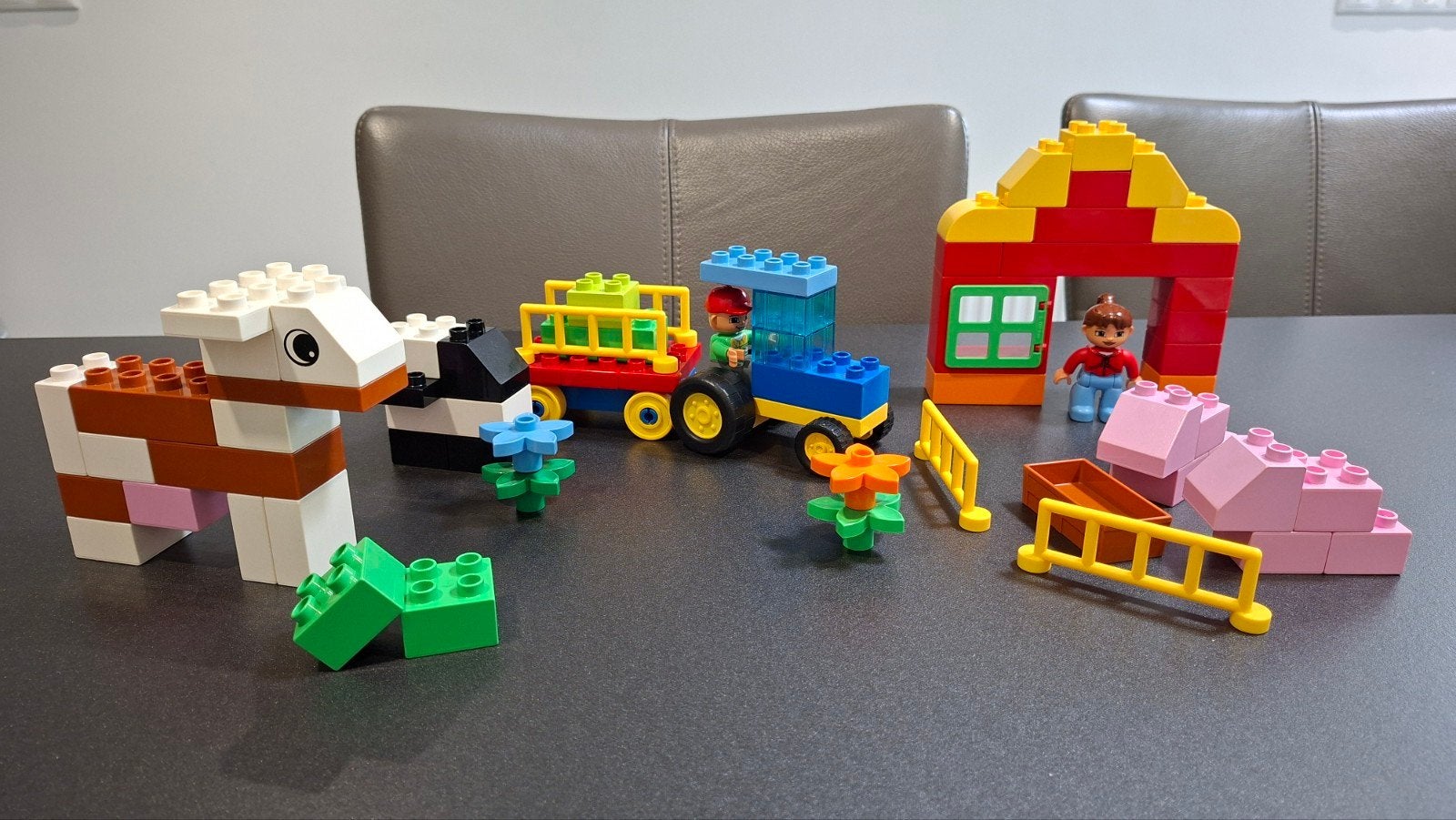 LEGO Duplo set 5488 Boerderij met tractor en dieren, Ophalen of Verzenden, Gebruikt, Overige merken
