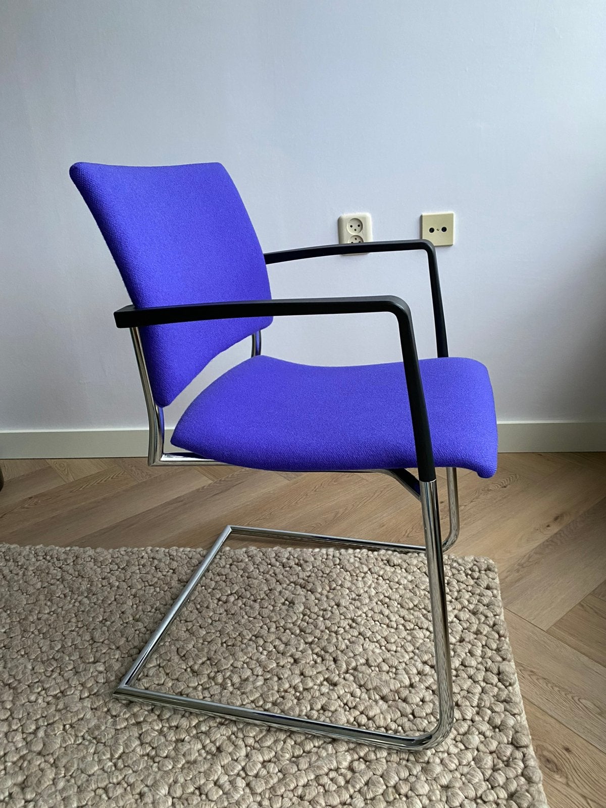 Wollen design stoelen paars/blauw, Ophalen