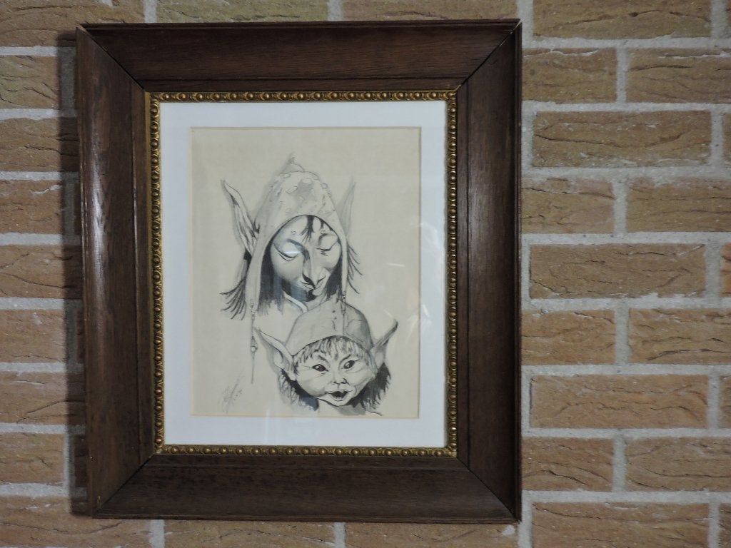 pentekening   van Petra Jansen Geertruidenberg  1990, Verzamelen, Ophalen of Verzenden, 1980 tot heden, Gebruikt, Overige onderwerpen