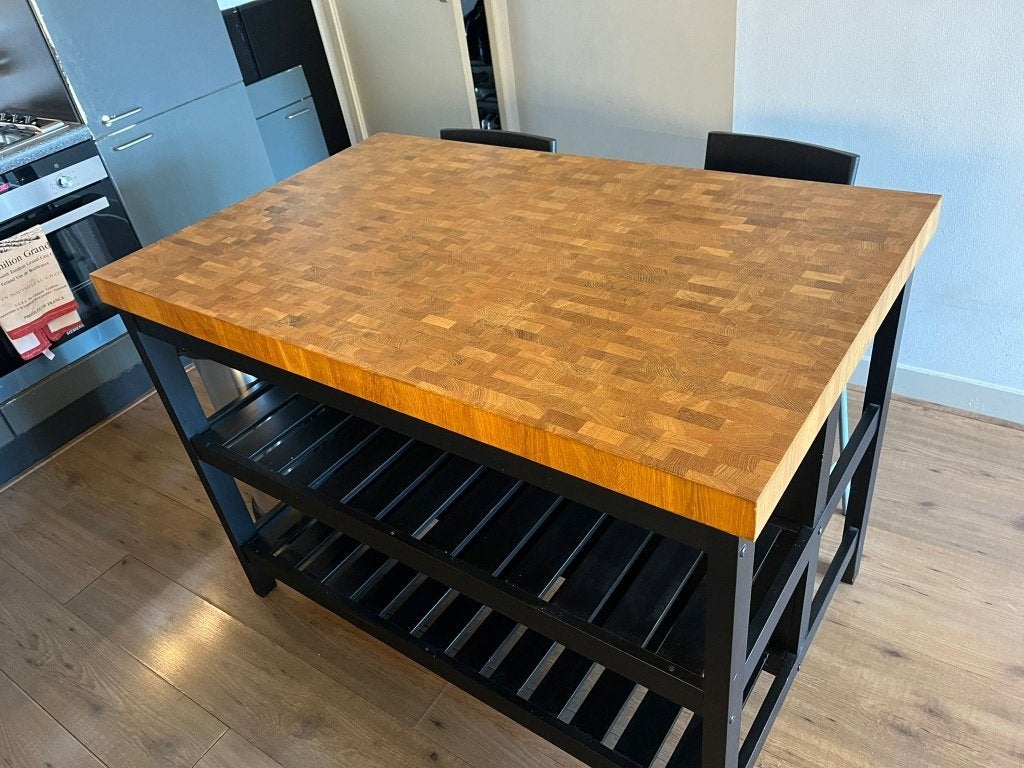 IKEA Kitchen Island + Chairs, Huis en Inrichting, Keuken | Keukenelementen, Ophalen, Gebruikt, 100 tot 150 cm, 75 cm of meer