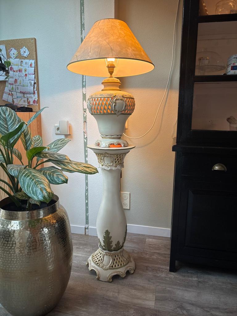 Staande lamp met voet - Vintage Klassiek, Ophalen of Verzenden