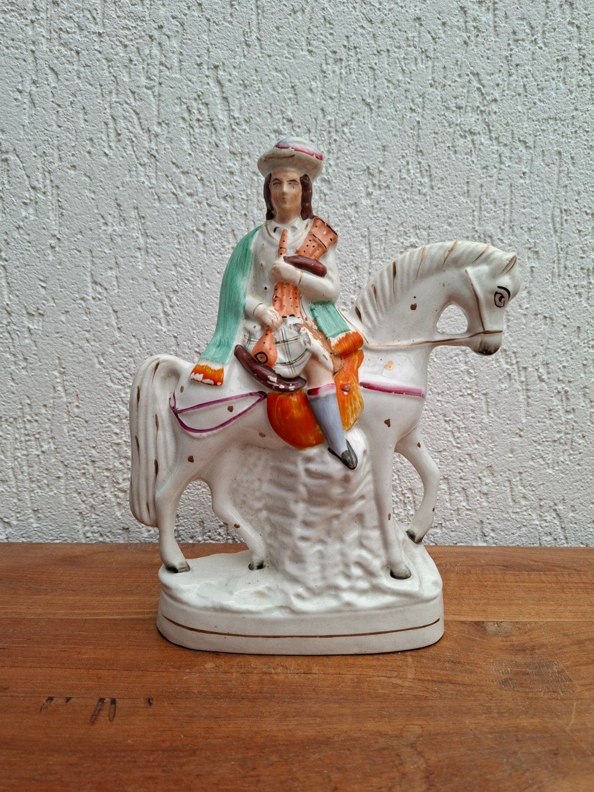Staffordshire man op paard. Antiek. Beeld. Keramiek, Ophalen of Verzenden