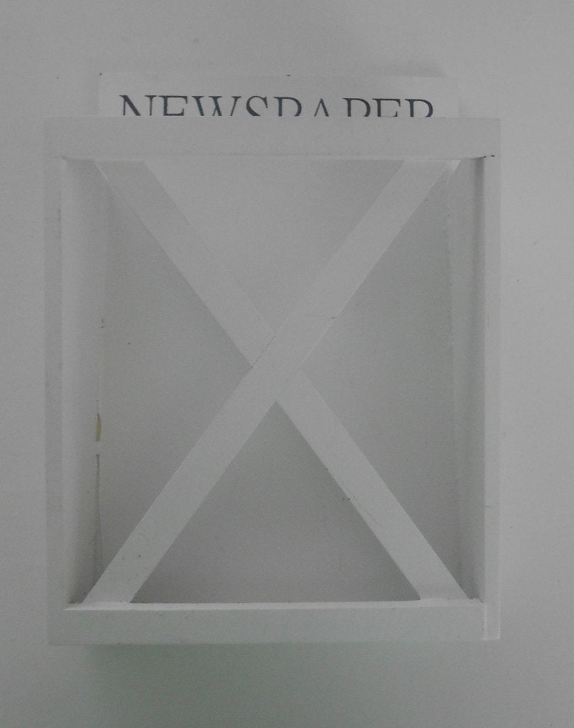 postbak wit, Gebruikt, Lectuurbak, Ophalen of Verzenden, Hout
