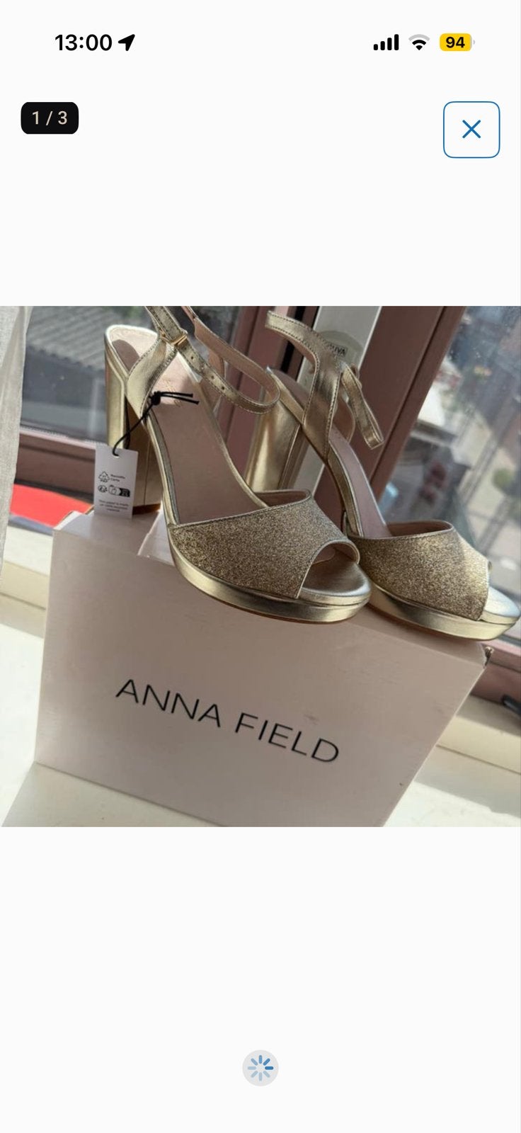 Anna Field Gouden Sandalen met Hak - Maat 38, Kleding | Dames, Schoenen, Ophalen, Nieuw, Overige kleuren, Sandalen of Muiltjes