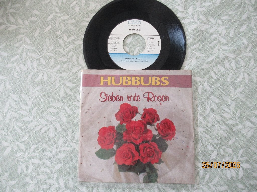 Hubbubs   Sieben rote Rosen, Originele persing, 7 inch, Ophalen of Verzenden, Zo goed als nieuw