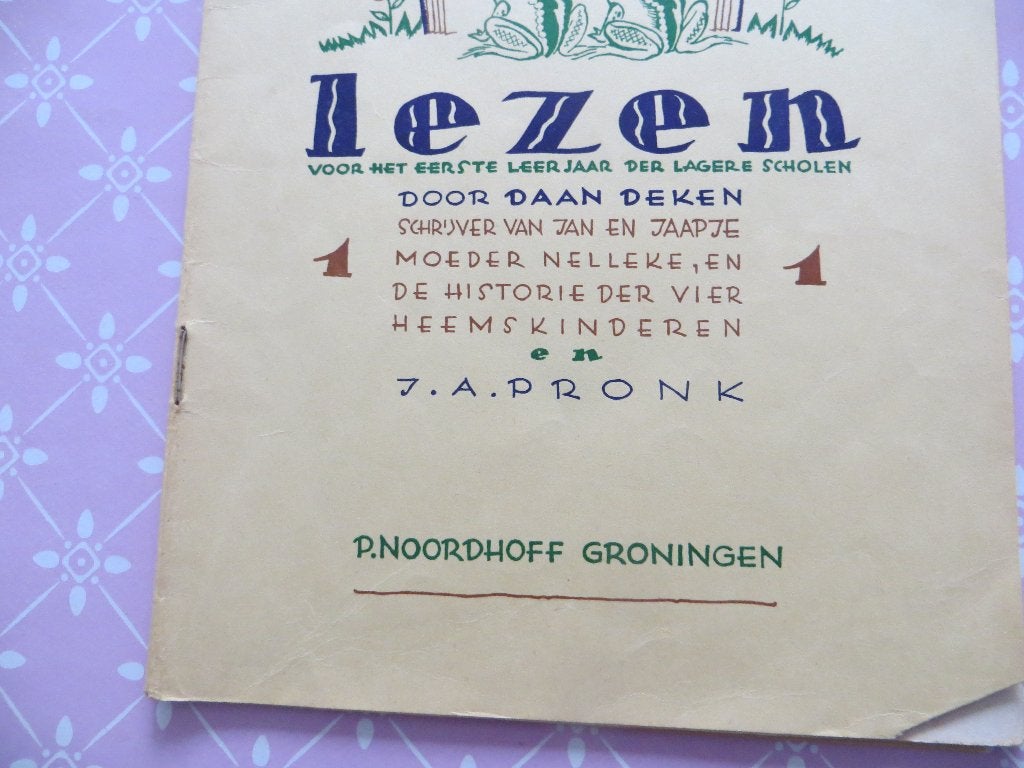 oud boekje/Lagere school/Vintage/Lezen/, Ophalen of Verzenden, Daan Deken
