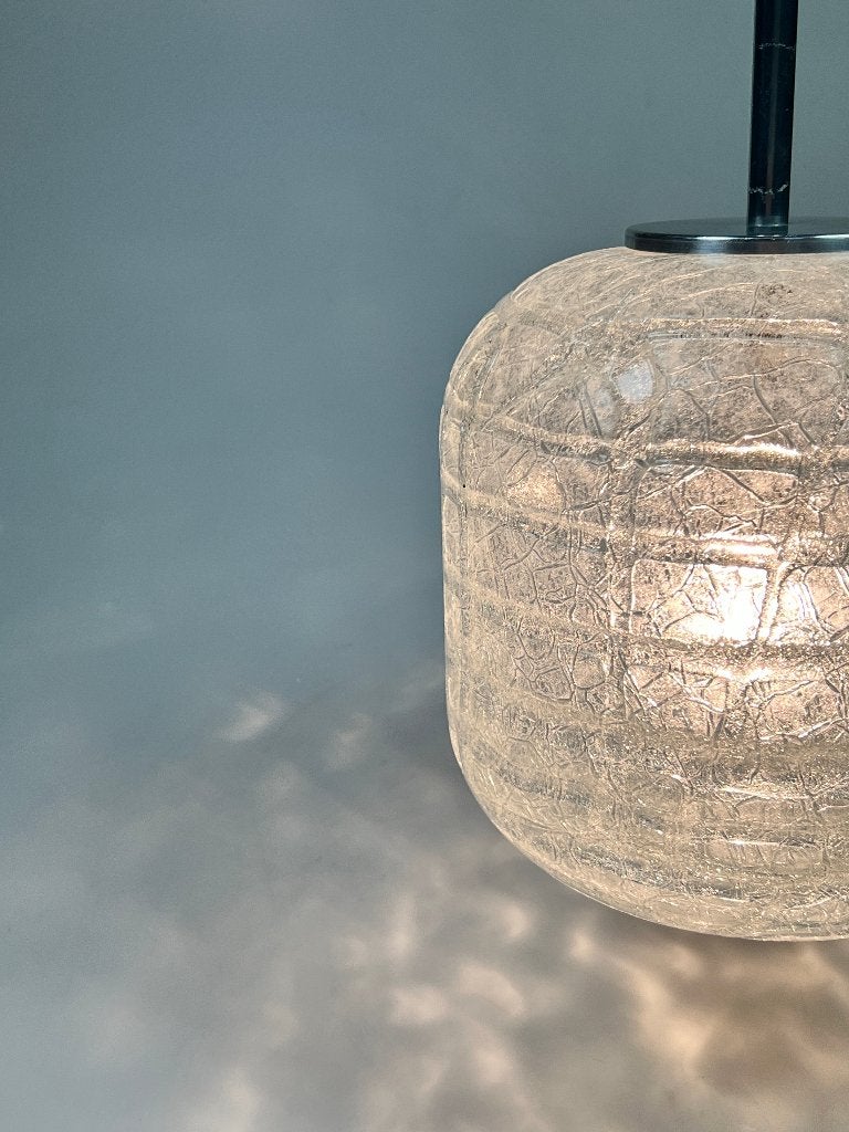 Vintage Glazen Hanglamp, Doria Leuchten Duitsland, Gebruikt, Doria Leuchten, Onbekend, Ophalen of Verzenden