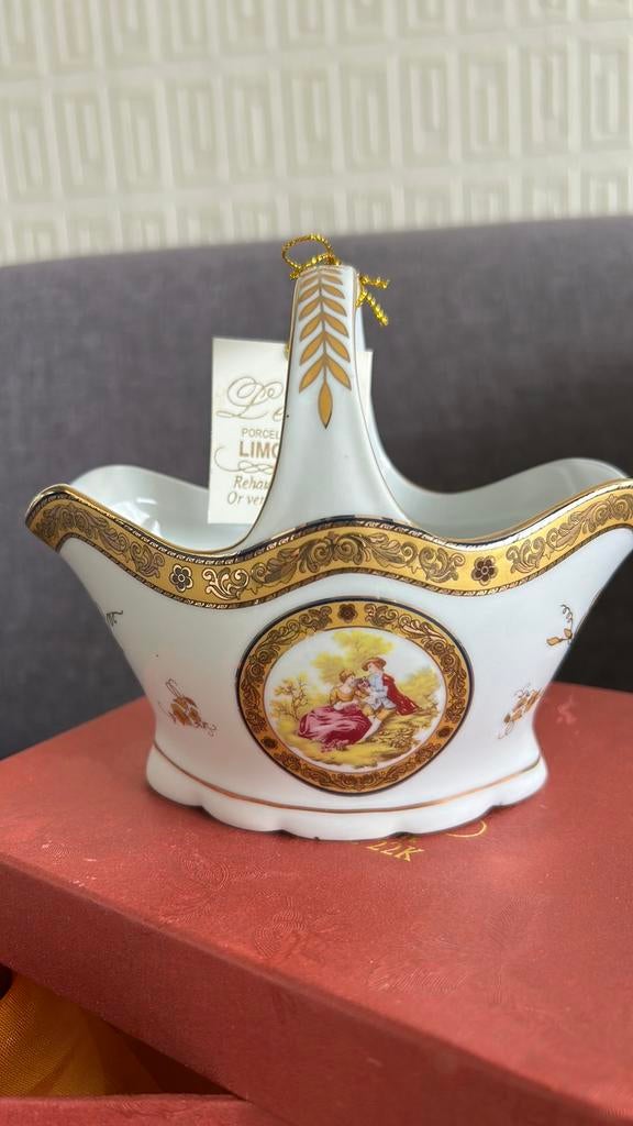 L'Etoile Porcelaine de Limoges Mandje met 22K Goud, Ophalen of Verzenden, Nieuw, Parfumfles
