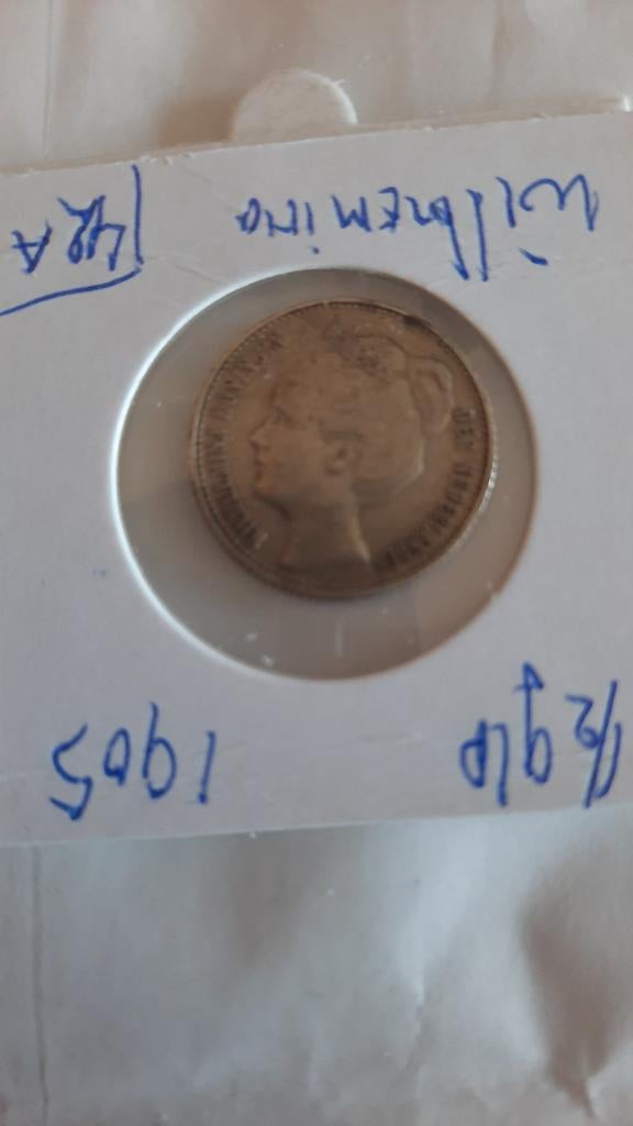 1/2 gulden Wilhelmina 1905 zilver, Postzegels en Munten, Munten | Nederland, ½ gulden, Verzenden, Zilver, Koningin Wilhelmina