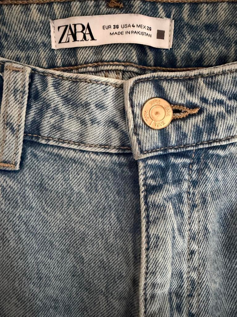 Mom jeans, Blauw, Zara, Ophalen of Verzenden, Zo goed als nieuw