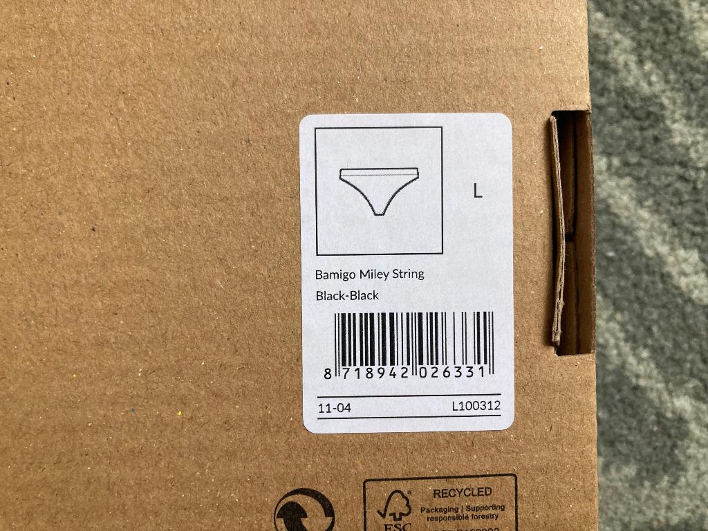 Nieuw Bamigo Miley string zwart maat L, Bamigo, Ophalen of Verzenden, Zwart, String