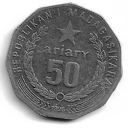 Madagascar 50 Ariary 1996, Ophalen of Verzenden, Overige landen