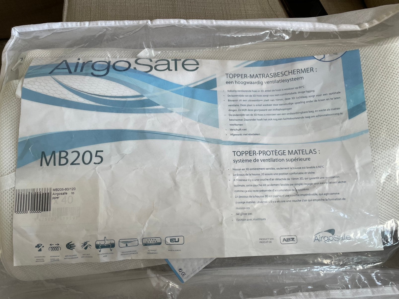 Aero Sleep matrasbrschermer topper, Ophalen of Verzenden, Zo goed als nieuw