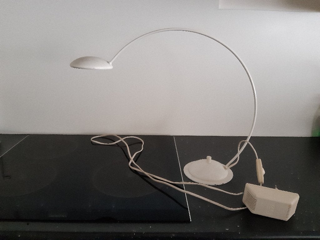 Klareco  vintage design bureaulamp, Ophalen, Bureaulamp, Wit, Metaal