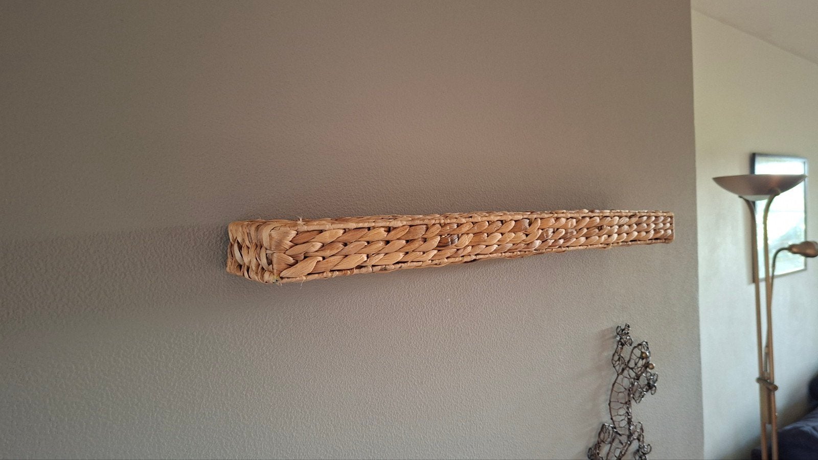 Wandplank van gevlochten waterhyacint, Ophalen of Verzenden, Gebruikt