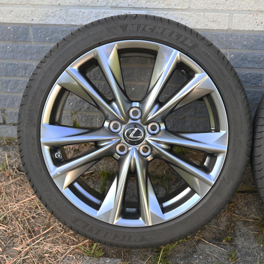 Originele Lexus ES F-Sport 19 inch velgen Michelin banden, Auto-onderdelen, Banden en Velgen, Gebruikt, Velg(en), 235 mm, Personenwagen