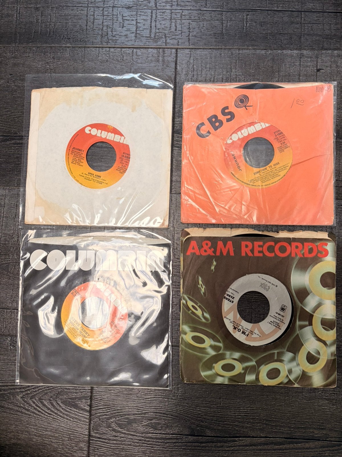 2x journey - 1x steve perry - 1x styx - 7" singles in 1 koop, Gebruikt, Hardrock, 7 inch, Ophalen of Verzenden
