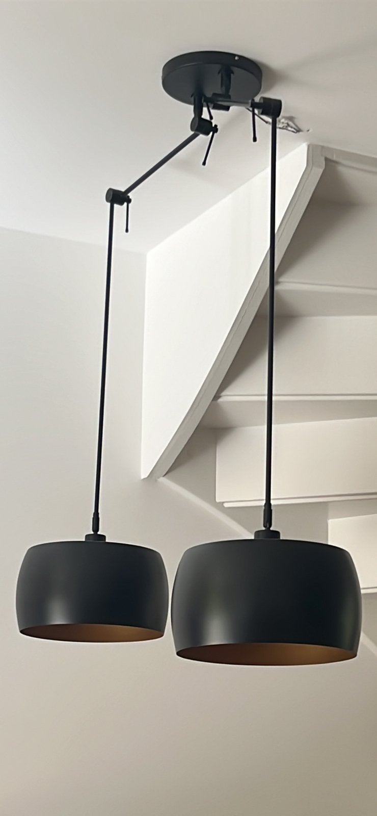 hanglampen rietveld, Huis en Inrichting, Lampen | Hanglampen, Ophalen of Verzenden, Zo goed als nieuw, Metaal, 50 tot 75 cm