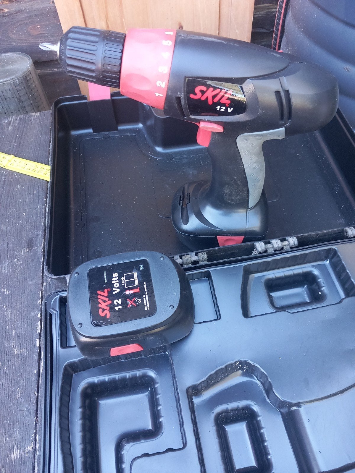 Skil 12V Accuboormachine met Koffer en 2 Accu's, Ophalen, Gebruikt, Variabele snelheid, Boor- en Schroefmachine