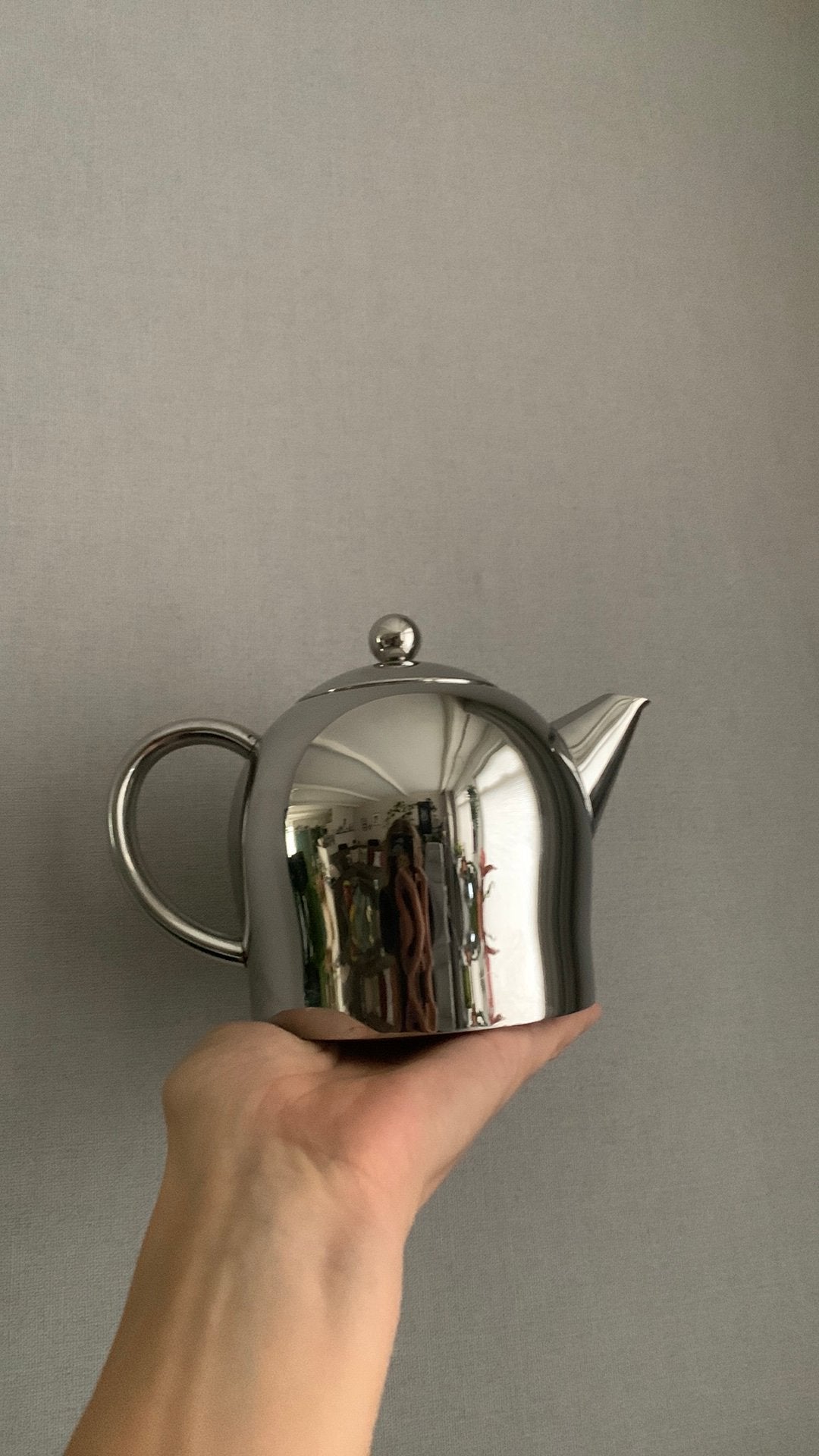 Bredemeijer Minuet RVS theepot 0,7 L, Ophalen of Verzenden, Zo goed als nieuw