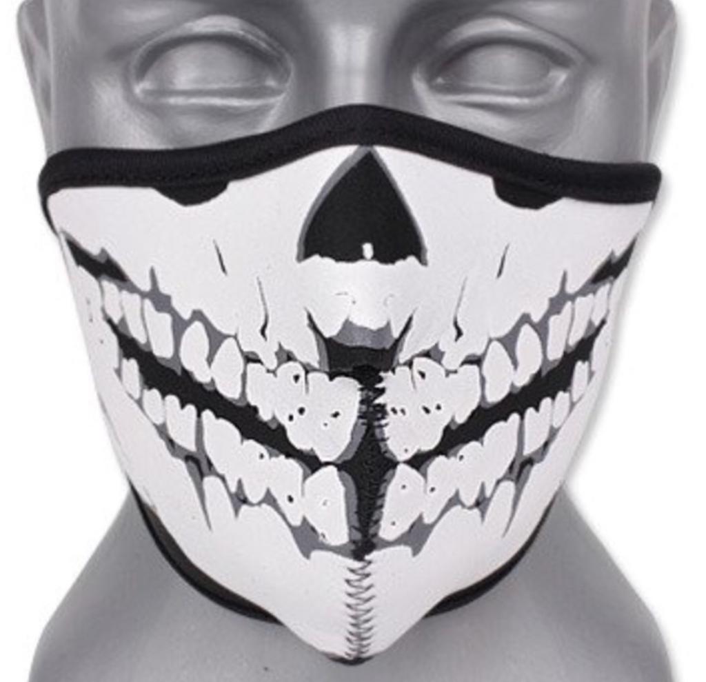 Bikermask halfface skull motormasker motorkleding, Ophalen of Verzenden, Nieuw met kaartje, Dames, Overige typen