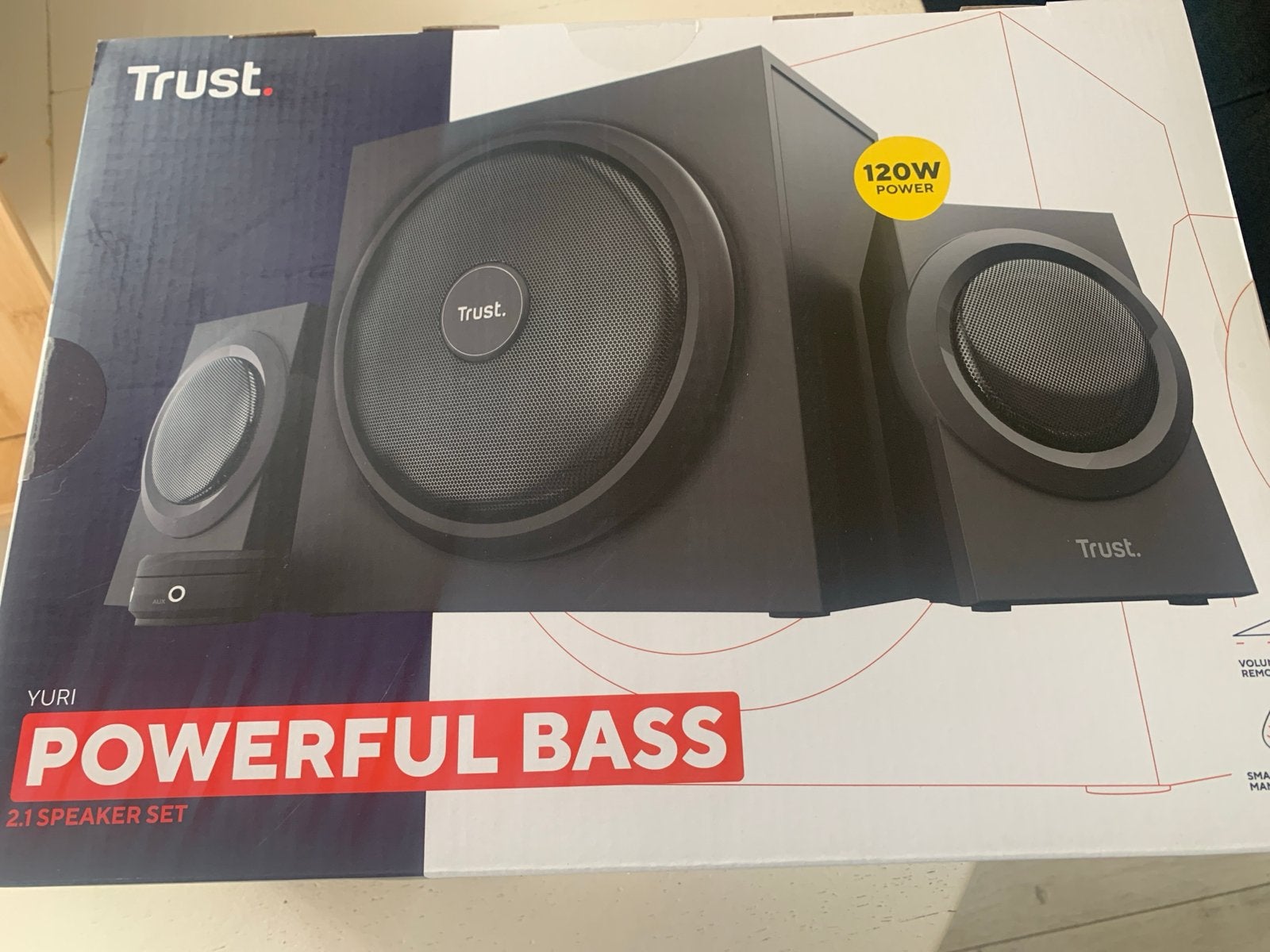 Trust Yuri 2.1 Speakerset met krachtige bas (120W), Overige merken, Speakerset, Nieuw, Ophalen of Verzenden