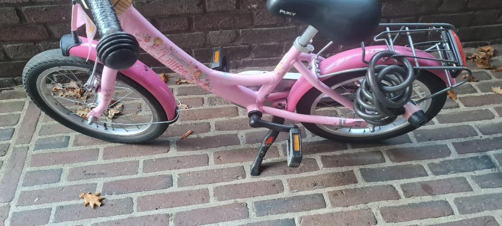 Pucky prinsessen lillifee fiets 16 inch, Fietsen en Brommers, Fietsen | Meisjes, Ophalen, Gebruikt, Puky, Handrem